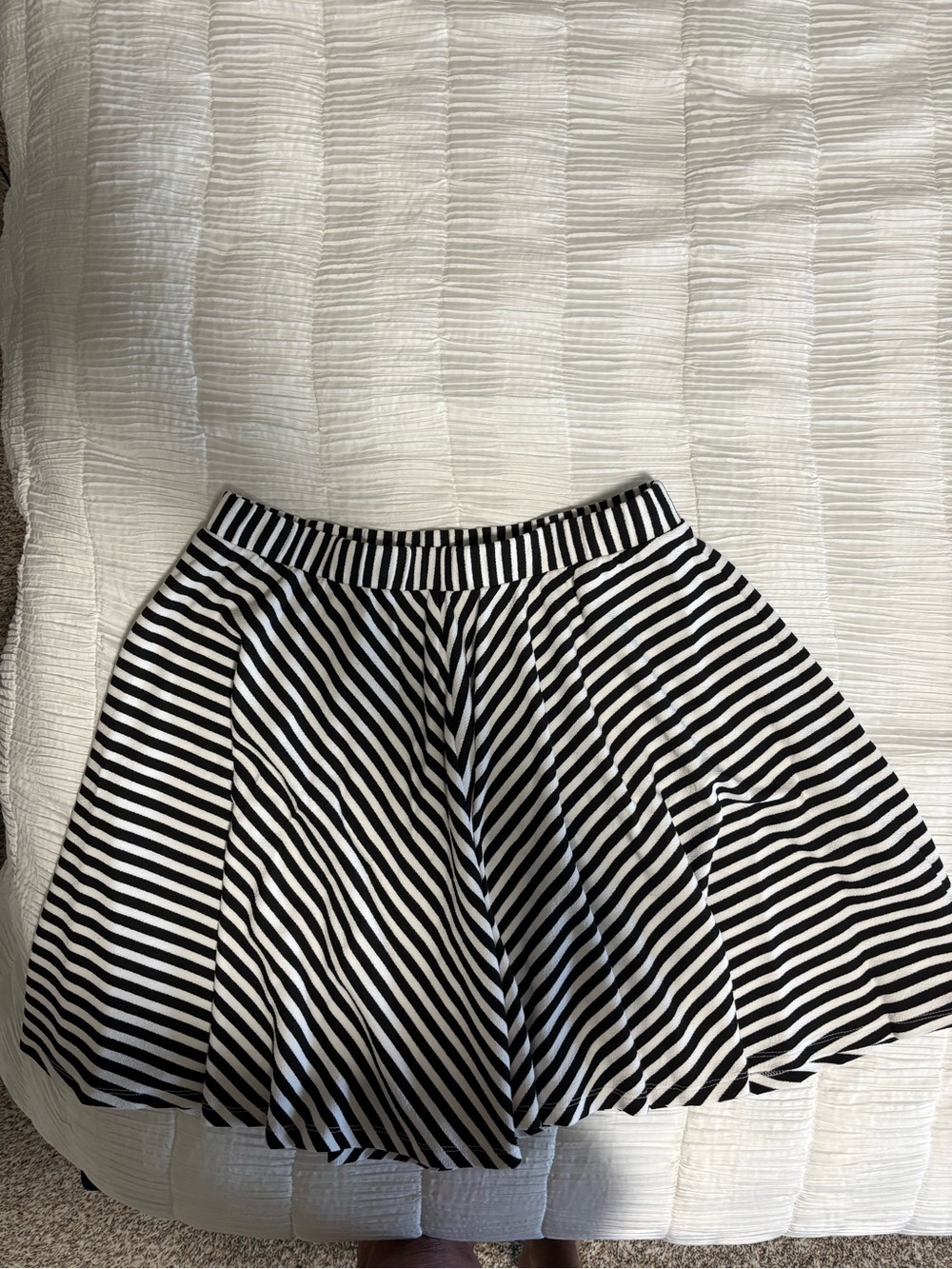 torrid Black and White Striped Circle Skirt